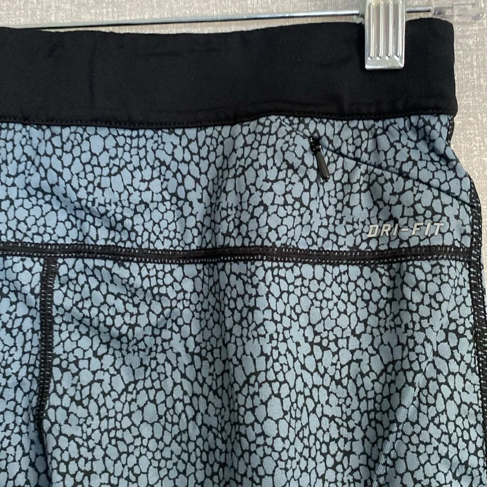 Nike Dri Fit Womens Relay Printed Crop Running Tight Leggings Medium 645612